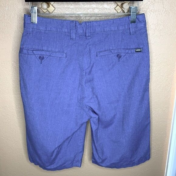 Vans Off the Wall Chino Style Shorts In a Denim Blue Size 28 - Picture 2 of 8